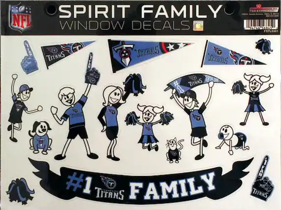 NFL SPIRIT FAMILY WINDOW DECALS
TITANS
#1 TITANS FAMILY