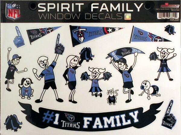 NFL SPIRIT FAMILY WINDOW DECALS  
TITANS  
#1 TITANS FAMILY
