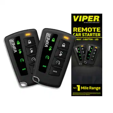 VIPER
NO ONE DARES COME CLOSE
VIPER REMOTE CAR STARTER
5-WAY • 5-BUTTON • LED
AUX
Up to 1 Mile Range
*Operating range is based on line-of-sight and unobstructed testing in ideal conditions. Actual range may vary due to other possible factors such as environment, location, and other possible impediments.