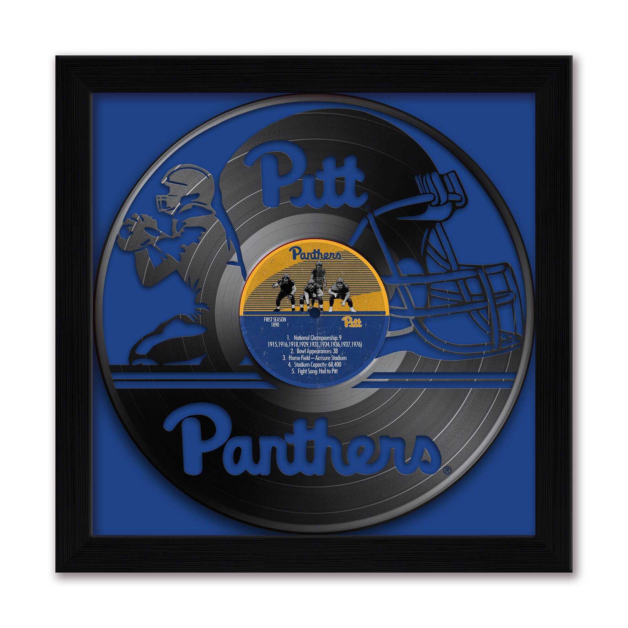 Pitt Panthers  
Pat - 2 National Championships  
1915, 1976  
PVH6.7918 R 3LIH 53 PRAM HOT H E low Appearances: 1  
Home Field: Petersen Events Center  
Stadium Capacity: 10,000  
Fight Song: "Panthers"  

FIRST SEASON: 1890  
1. National Championships: 1915, 1976  
2. Home Field: Petersen Events Center  
3. Stadium Capacity: 10,000  
4. Right Song: "Panthers"  
5. Right City: Pittsburgh, PA  

Pitt Panthers  
Championships: 9  
1915, 1976  
Arena: Petersen Events Center  
Address: 6000 Fifth Ave, Pittsburgh, PA 15260