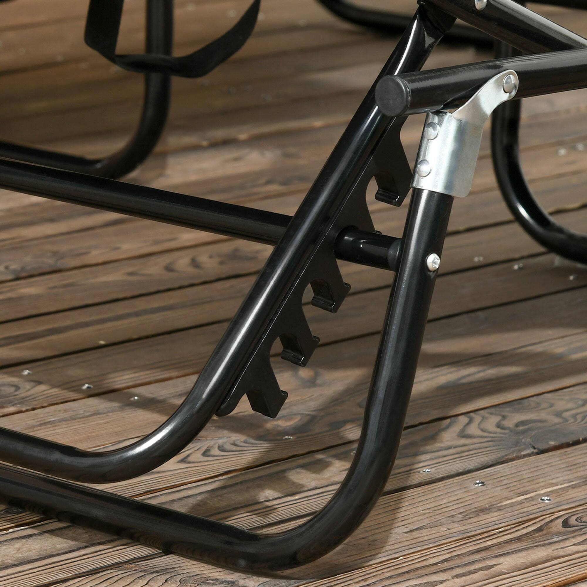 Alt View 8. Outsunny - Chaise Lounge Chairs Set of 2, Folding Lounge Chairs with Sunshade, Reclining Back, Steel Frame - Dark Gray.