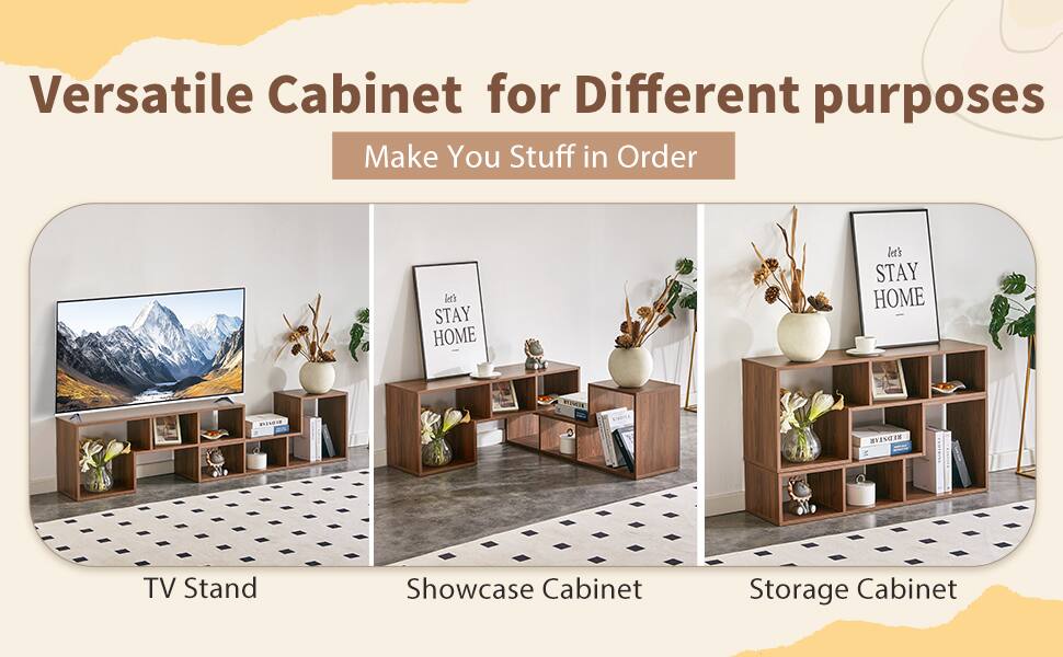 Versatile Cabinet for Different purposes  
Make You Stuff in Order  
let's STAY HOME  
let's STAY HOME  

WIGETE REDSEAR  
TV Stand  
Showcase Cabinet  
Storage Cabinet