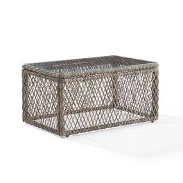 Crosley Furniture - Granite Bay Wicker Outdoor Coffee Table - Brown