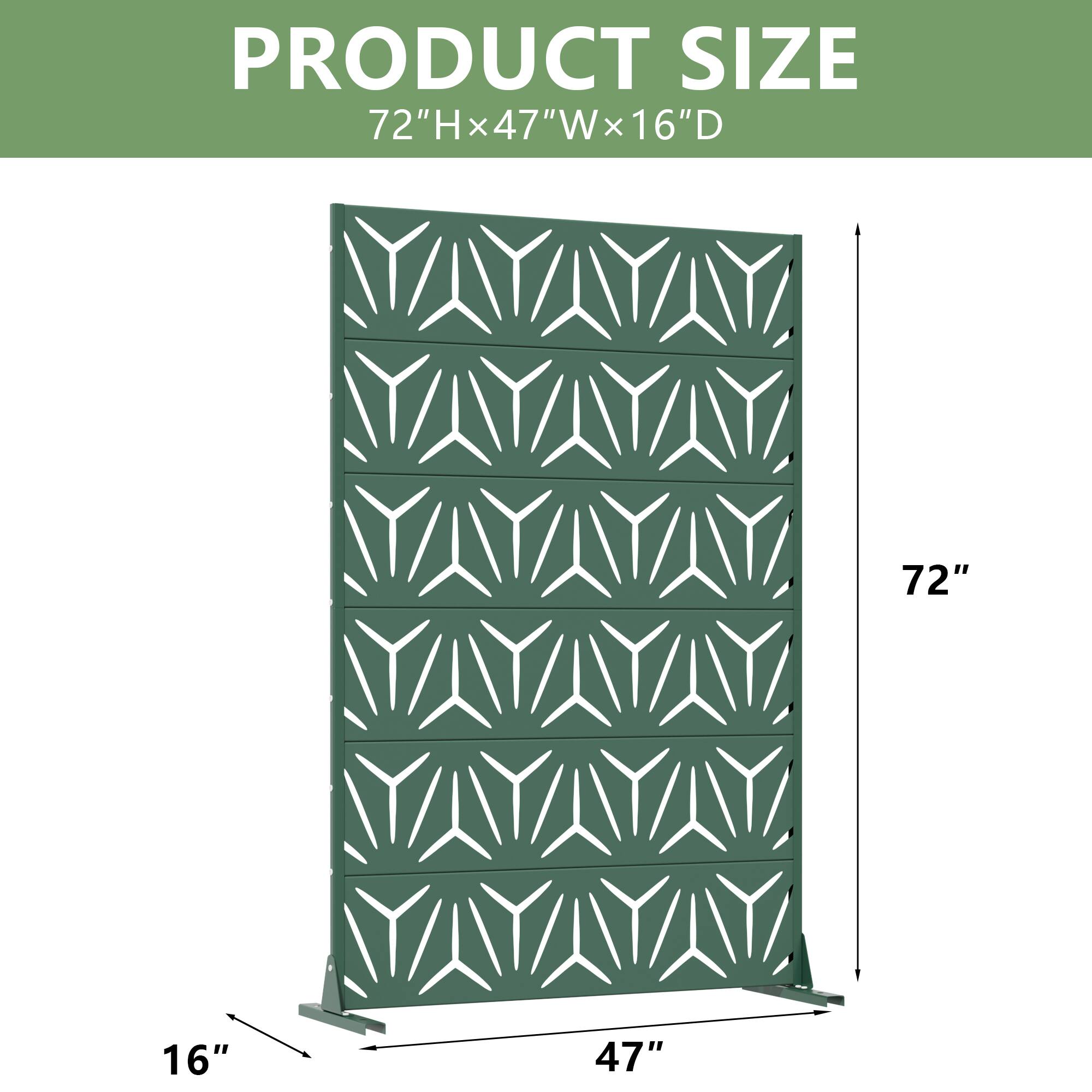 PRODUCT SIZE  
72"H x 47"W x 16"D