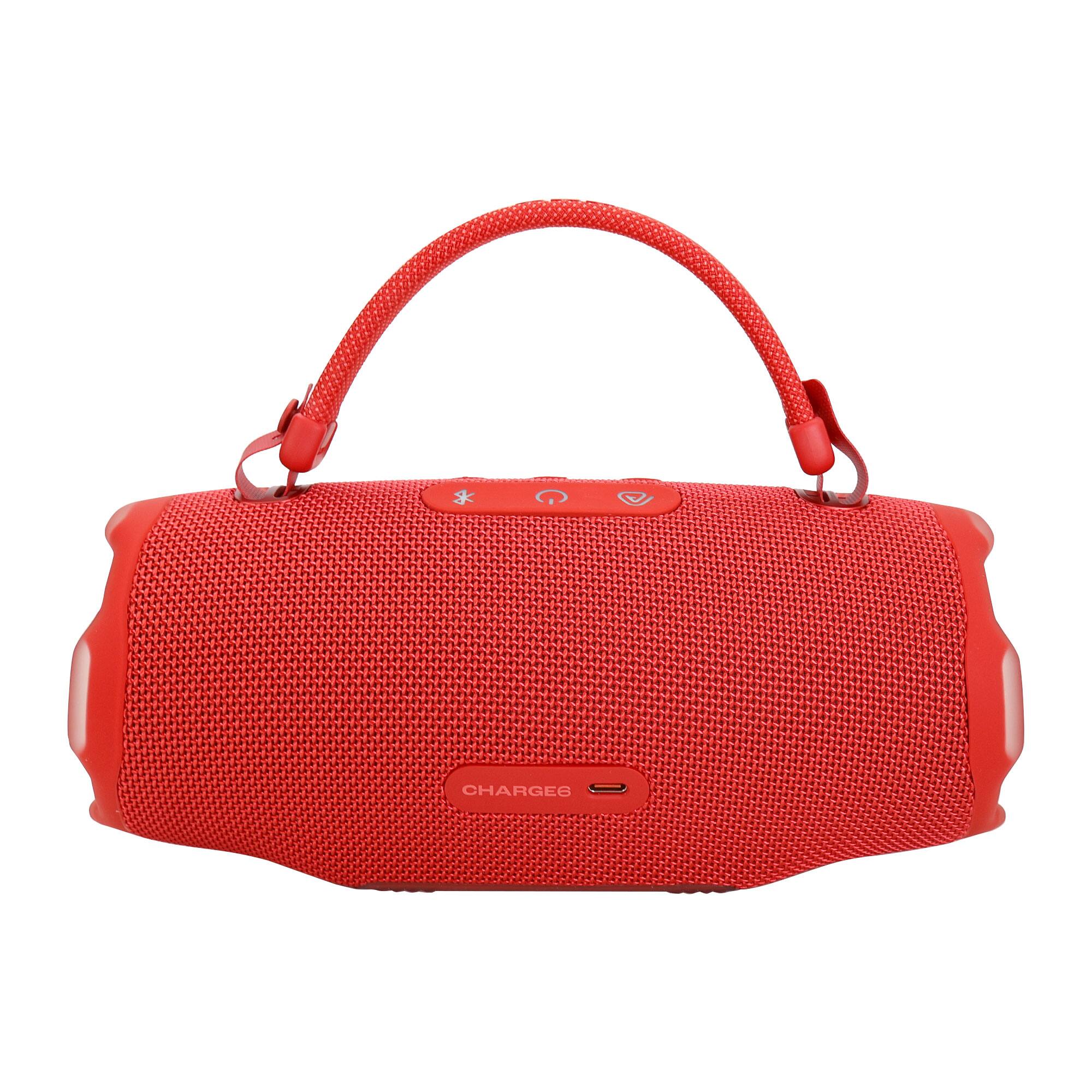 Alt View 4. JBL - 2x JBL Charge 6 Portable Waterproof Bluetooth Speaker (Red) - Red.
