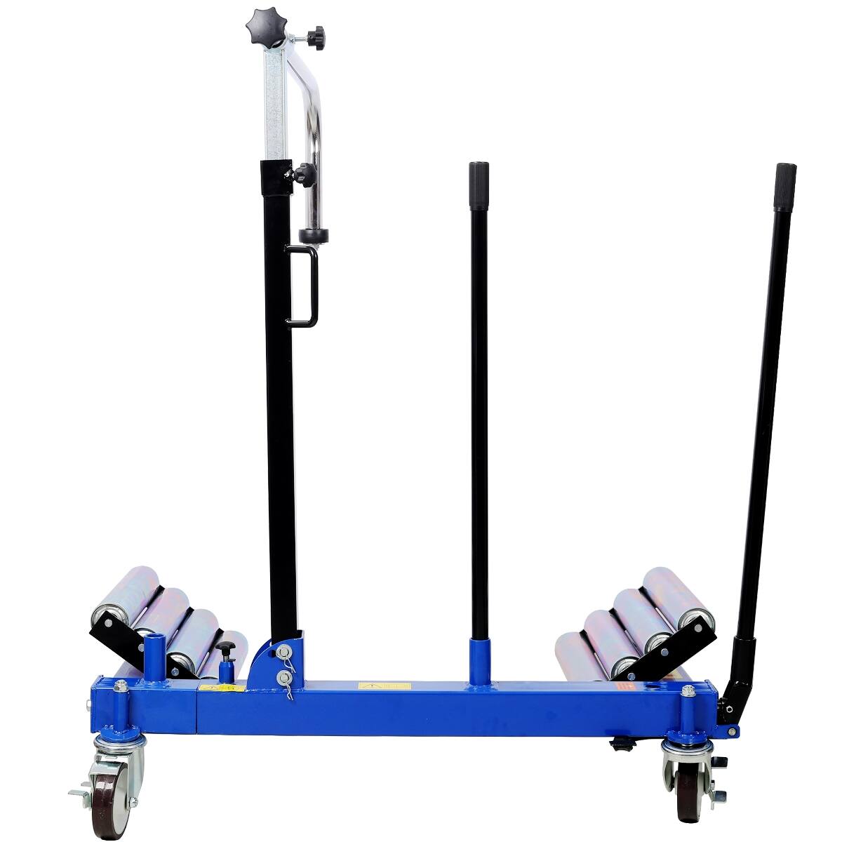 Left. Ropilly - Ropilly Heavy Duty Dual Wheel Dolly with Hydraulic Lift and Swivel Casters for Truck Tractor Tire Handling - Black+Blue.