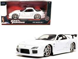 1993 Mazda RX-7 "HKS" "Fast & Furious" Movie 1/24 Diecast Model Car by Jada - White
