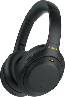 Sony - WH-1000XM4 Wireless Leading Noise Canceling Overhead Headphones with Mic, Black Bundle - Jet Black