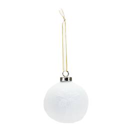 BreeBe - Porcelain Pine Cone Ball Ornament (Set of 6) - White