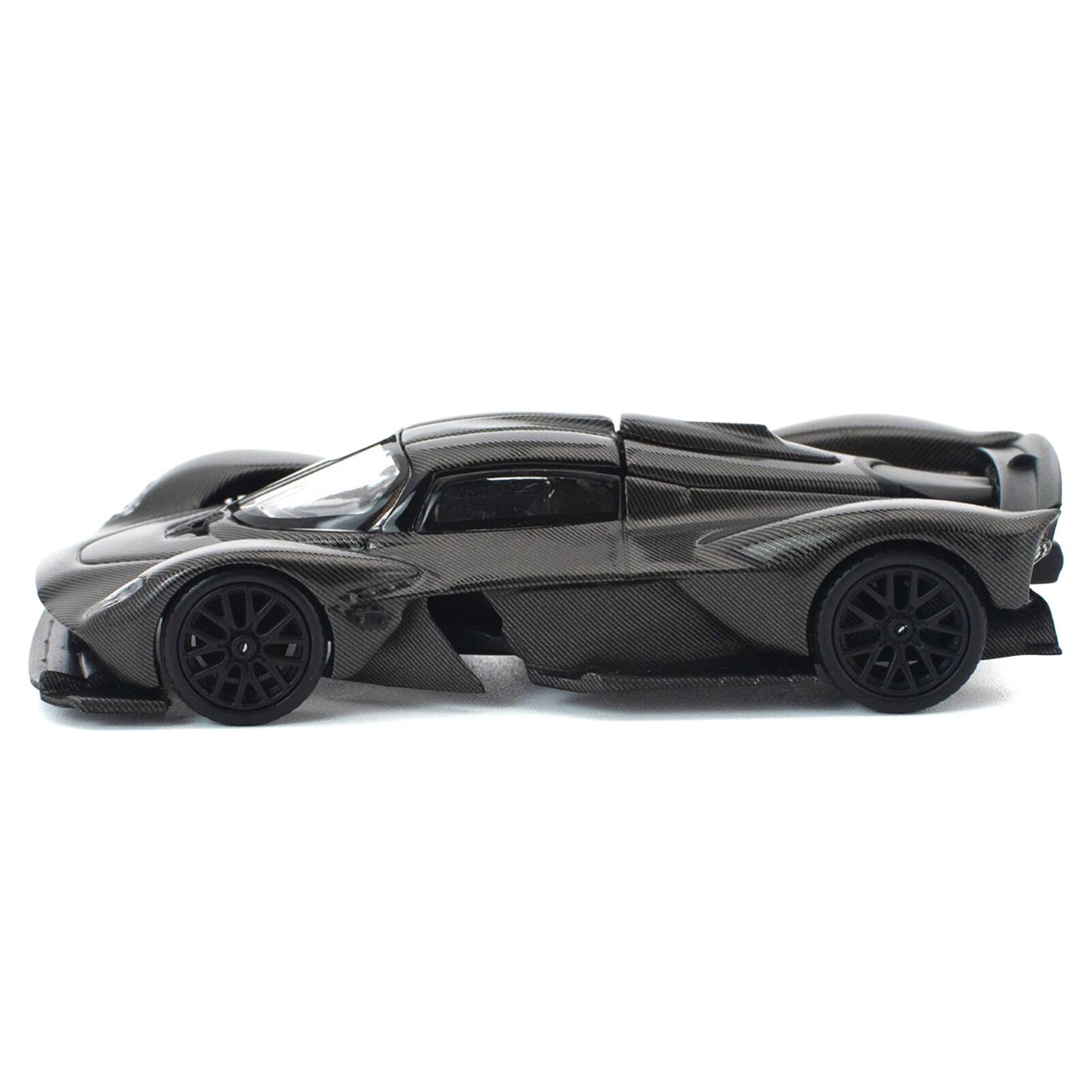 Alt View 1. Pop Race - Aston Martin Valkyrie Carbon Fiber 1/64 Diecast Model Car by Pop Race.