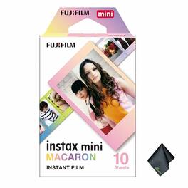 Fujifilm - INSTAX MINI Macaron Instant Film (10 Exposures), Microfiber Cleaning Cloth, Bundle