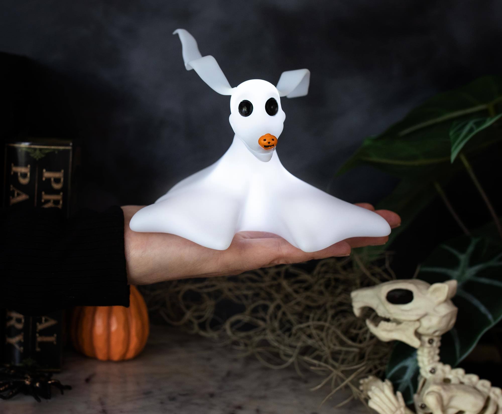 Alt View 3. Disney - Disney Nightmare Before Christmas Zero Figural LED Mood Light | 8 Inches Tall - White.