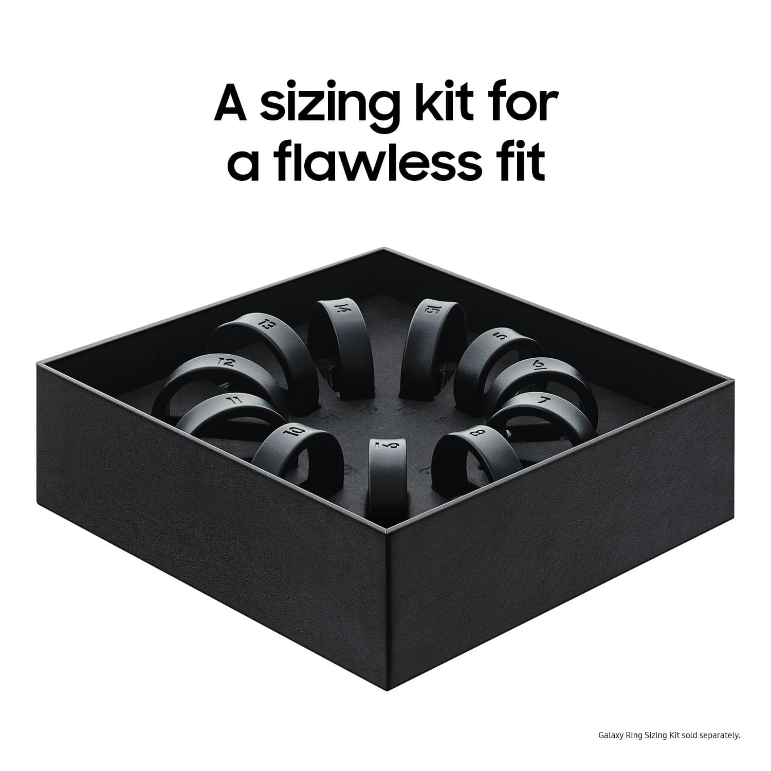 A sizing kit for a flawless fit is available for purchase separately.