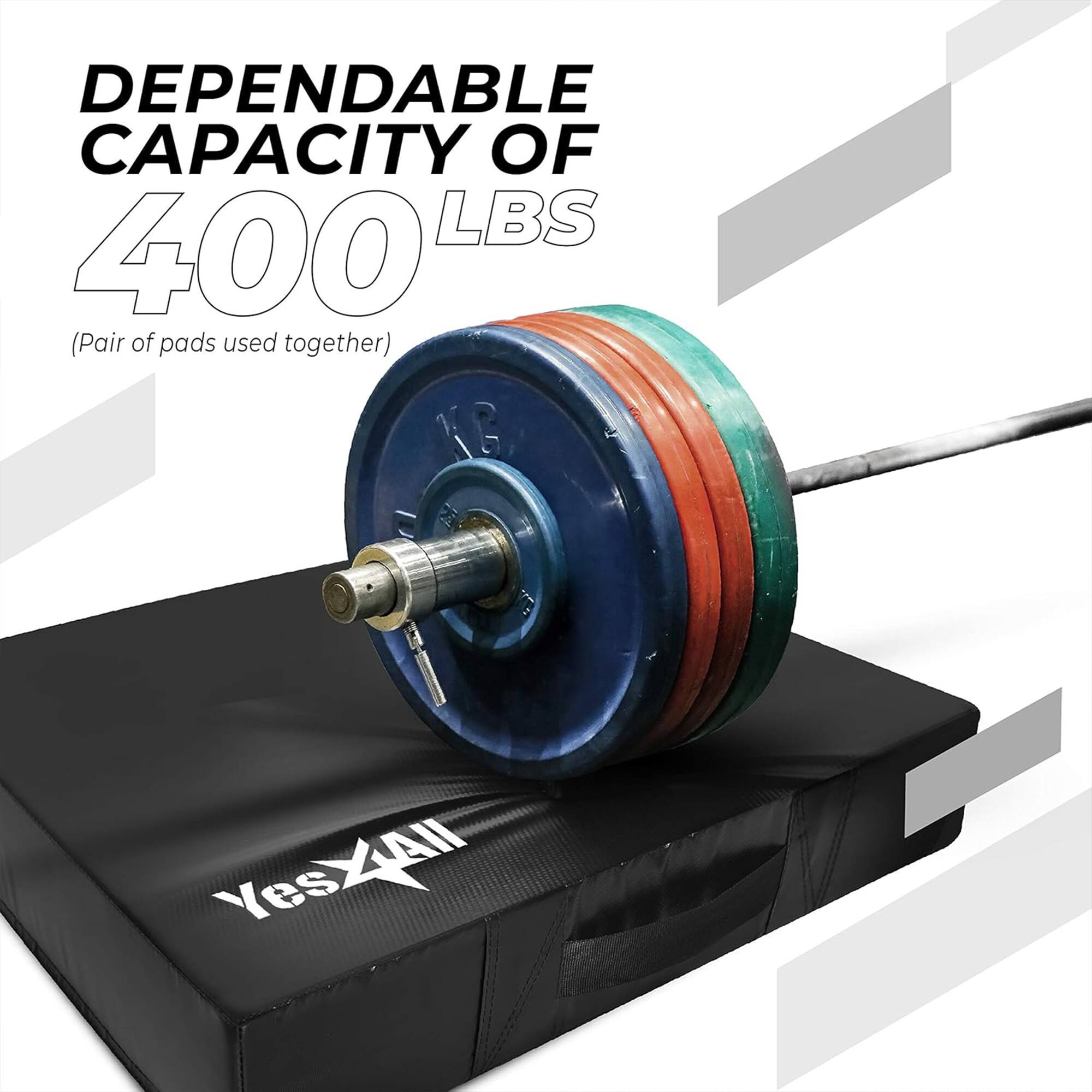 DEPENDABLE CAPACITY OF 400 LBS (Pair of pads used together)