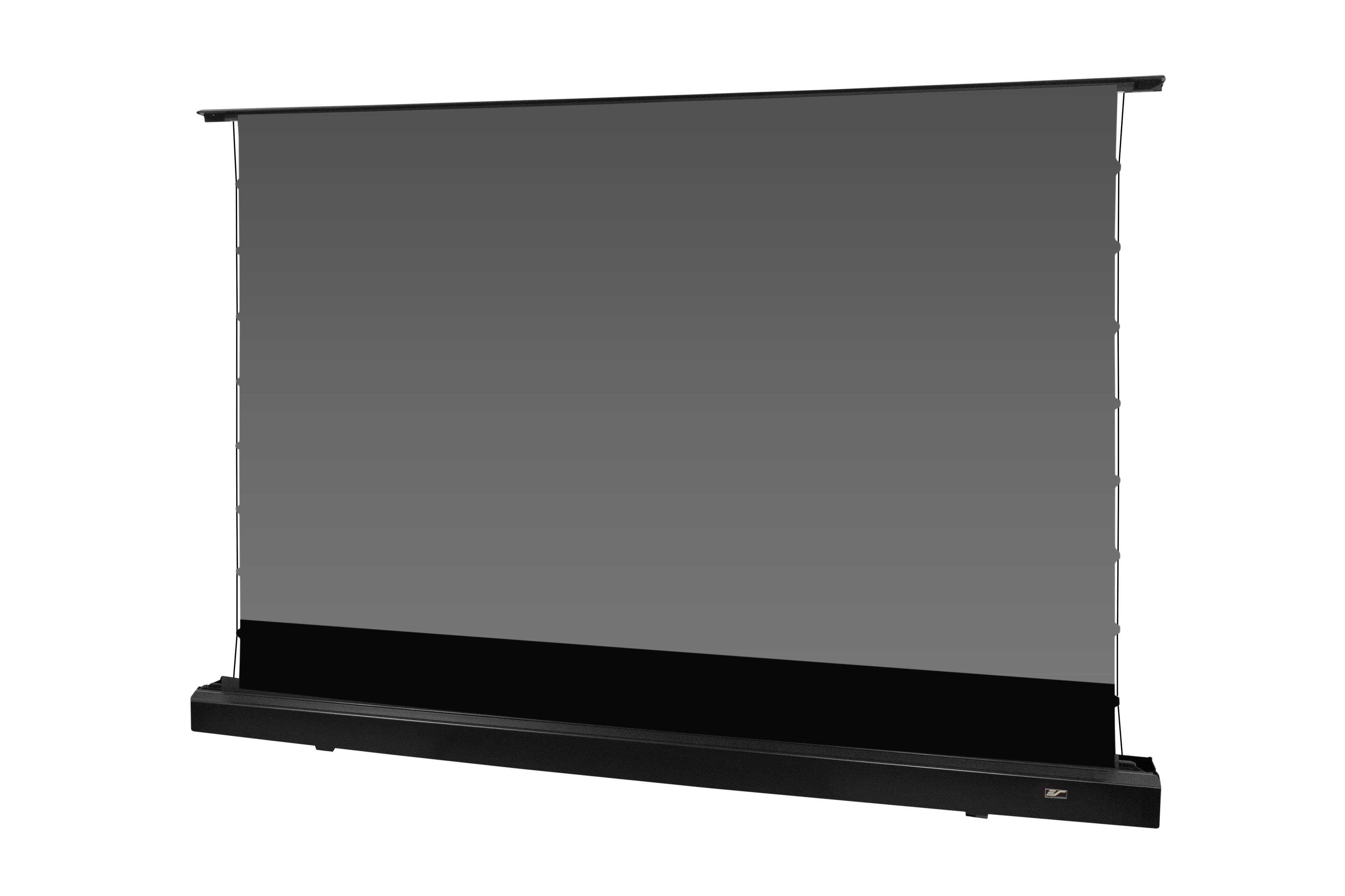 Angle. Elite Screens - Elite Screens Kestrel Tab-Tension 2 CLR® 3 Series 121" Motorized Floor Projector Screen - Black.