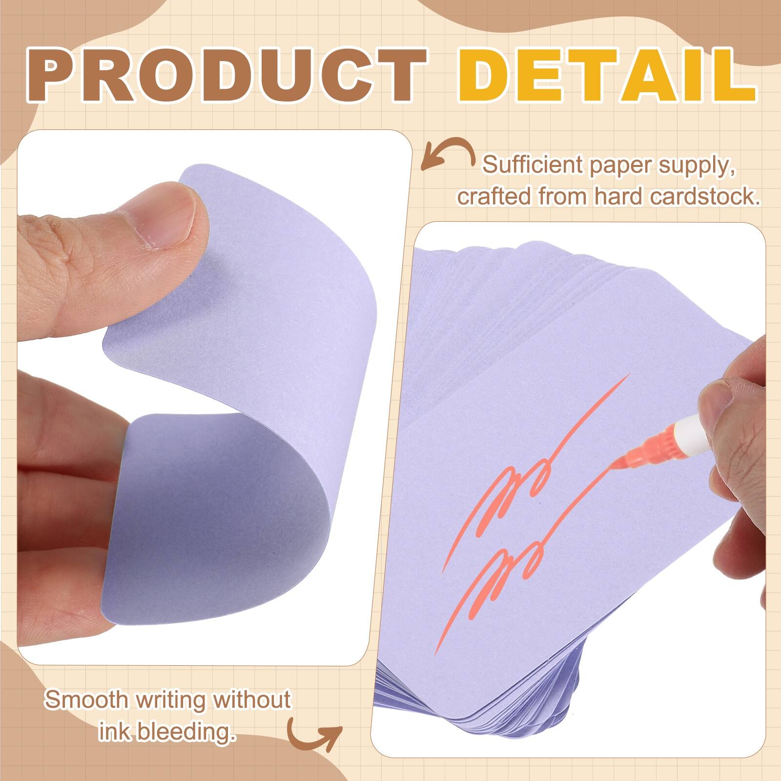 PRODUCT DETAIL

- Sufficient paper supply, crafted from hard cardstock.
- Smooth writing without ink bleeding.