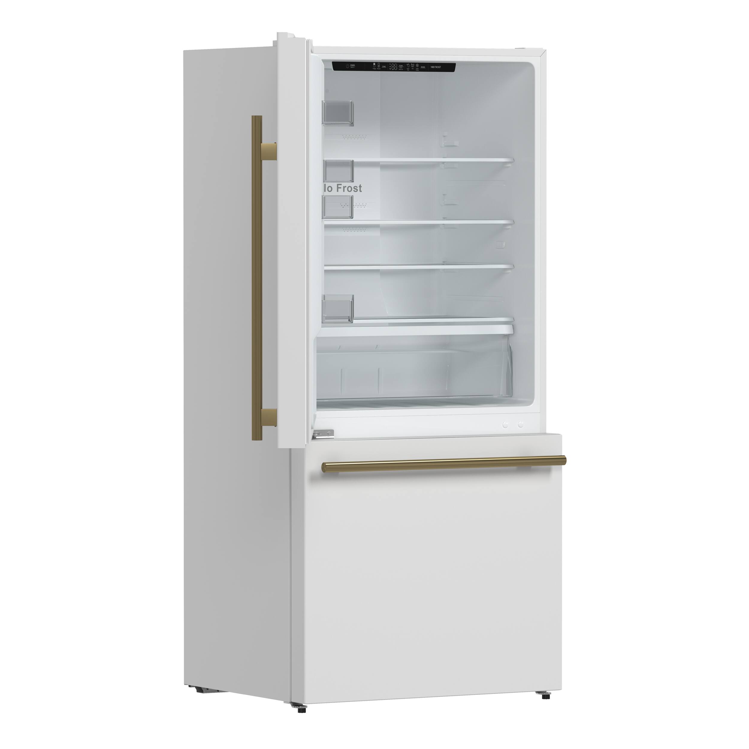 Alt View 4. Forno Appliances - Milano Espresso 17.2 Cu. Ft. Bottom Freezer Refrigerator with Built-In Ice Maker - White.
