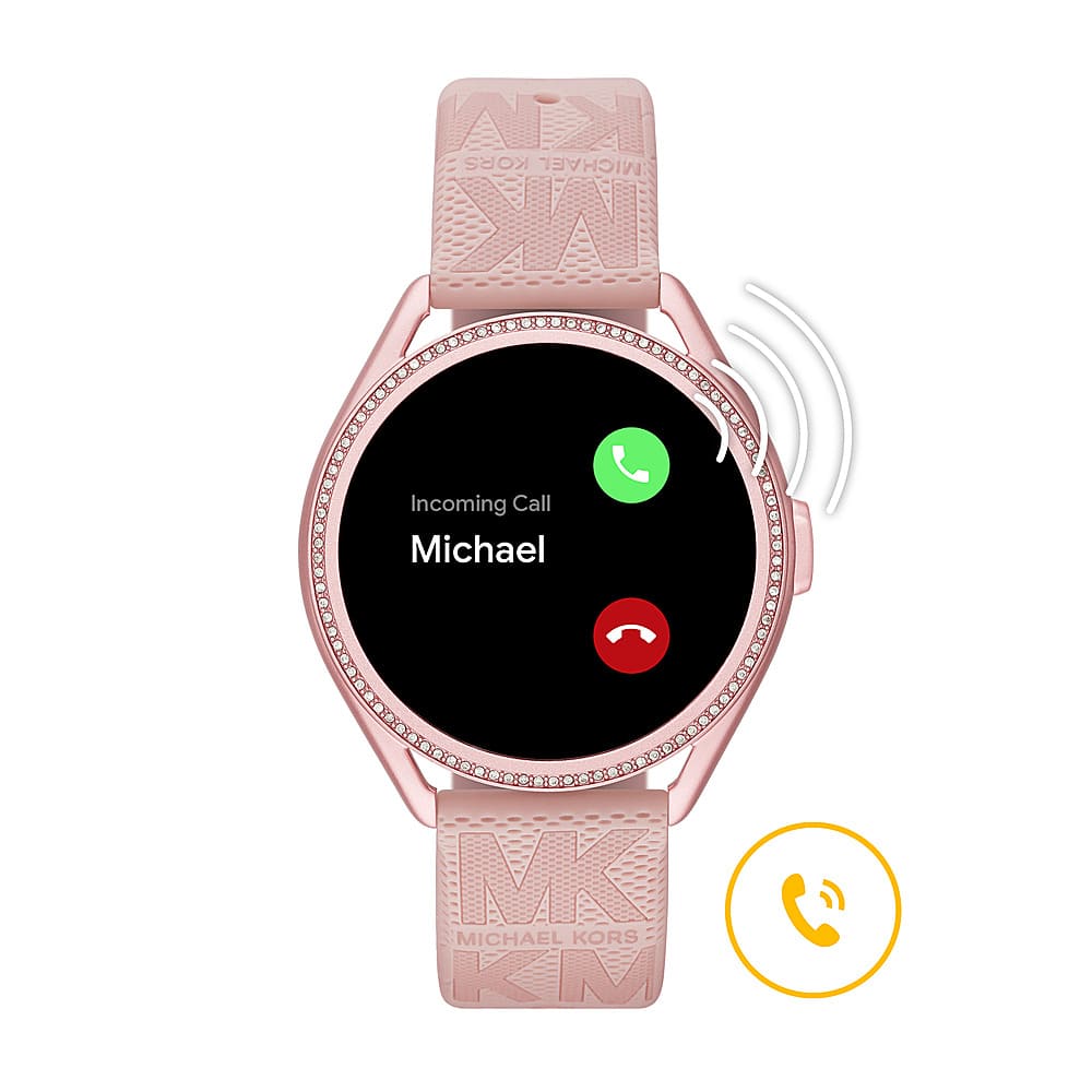 Alt View 2. Michael Kors - MKGO Gen 5E Smartwatch 43mm - Blush.
