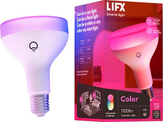 LIFX BR30 LED Bulb Color LHB30E26US Best Buy