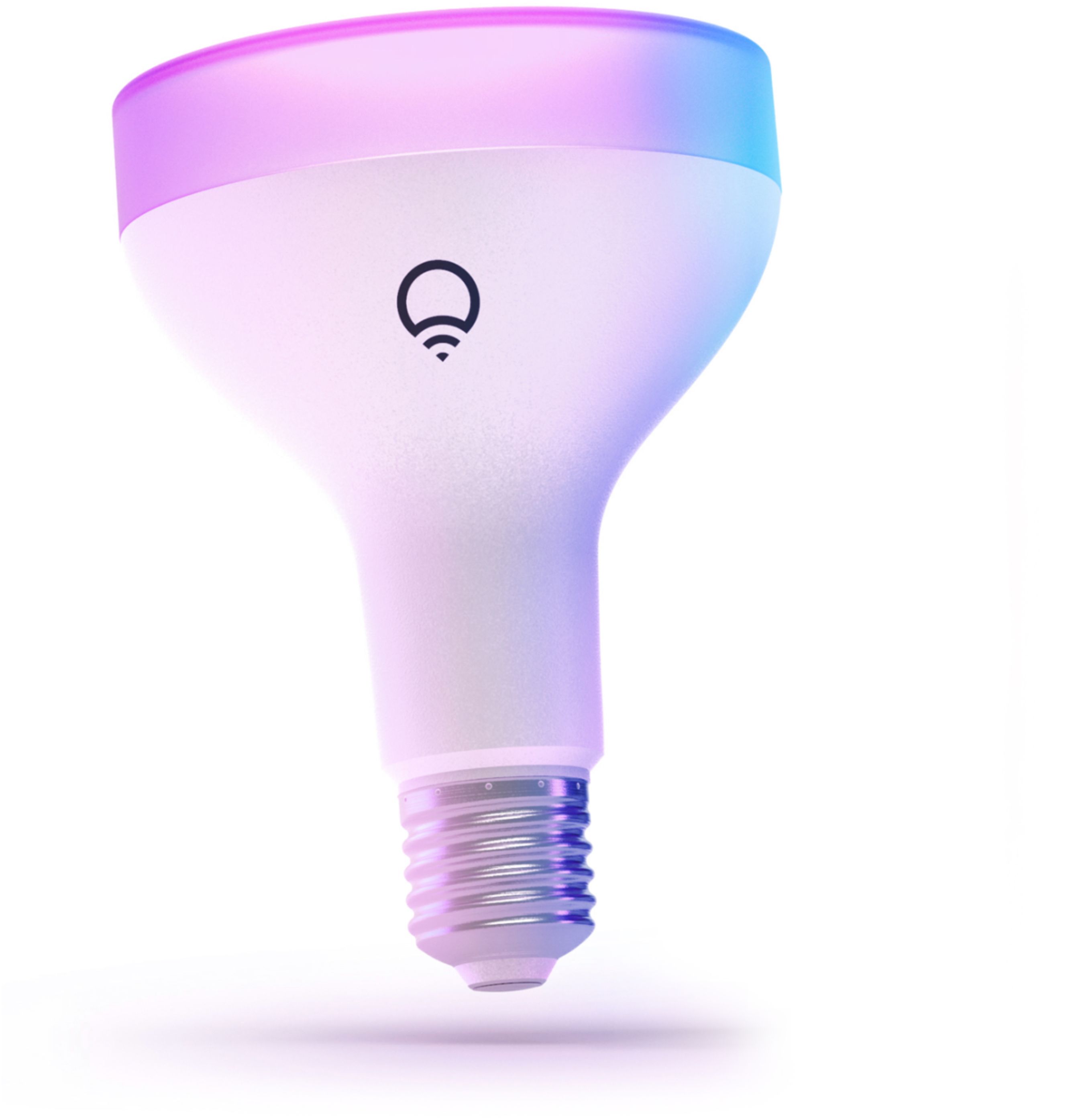 Left View: Philips - Hue BR30 Bluetooth Smart LED Bulb - White and Color Ambiance