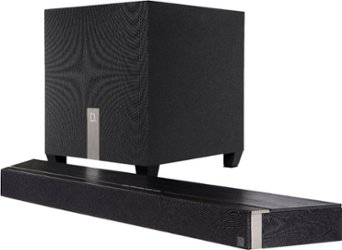 Definitive Technology - 4.1-Channel Studio 3D Mini Soundbar with Wireless Subwoofer, Dolby Atmos/DTS:X, HEOS Wireless Audio. - Black - Front_Zoom