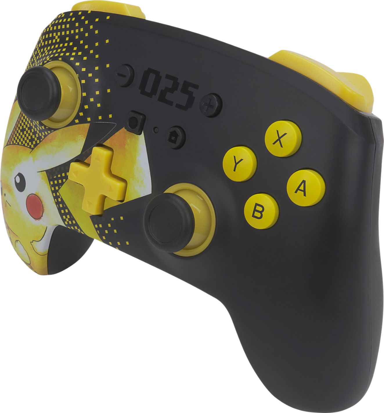 Left View: PowerA Enhanced Wireless Controller for Nintendo Switch - Pikachu 025