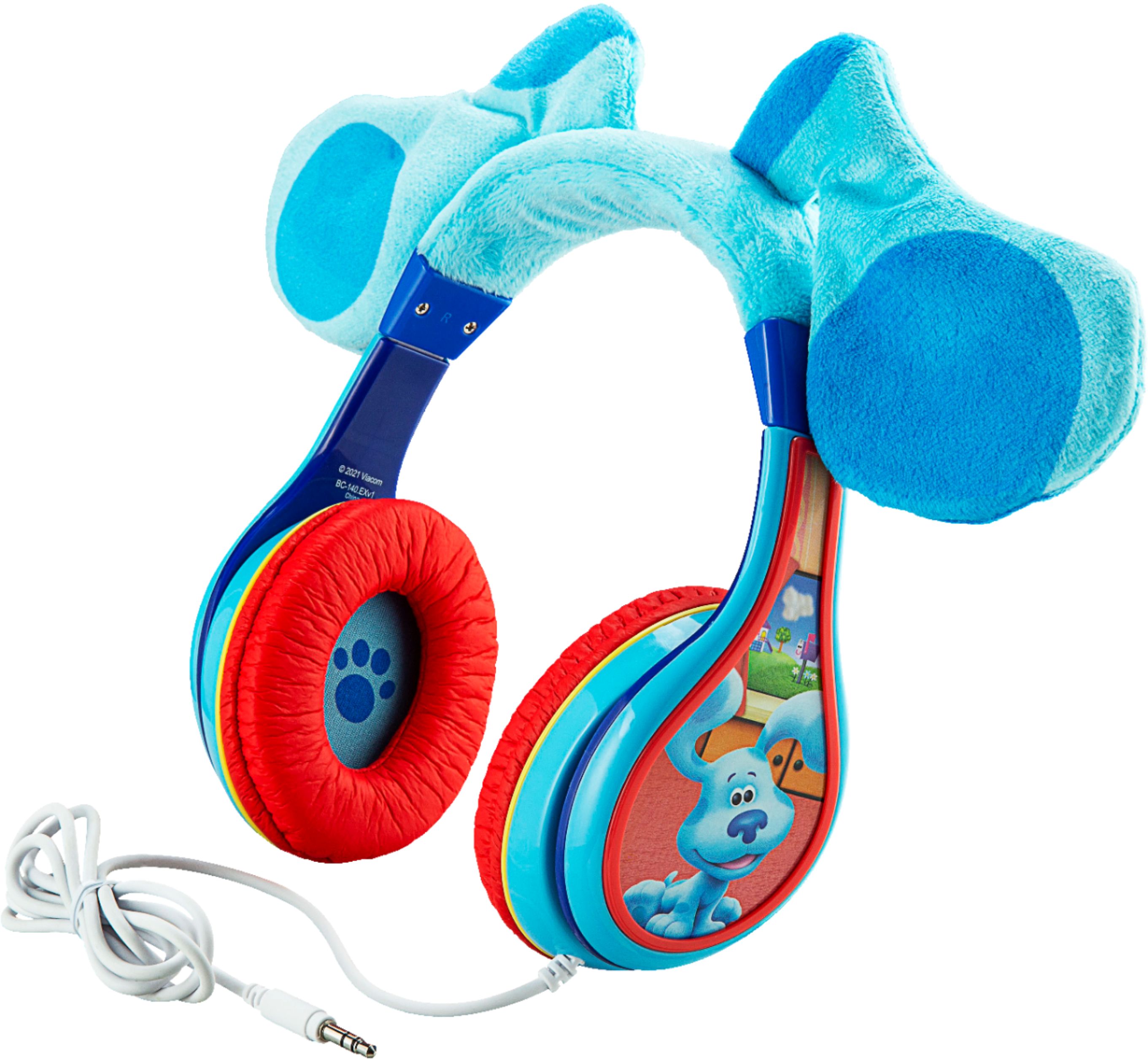 Left View: KIDdesigns - Blue's Clues Youth Wired Headphones - blue