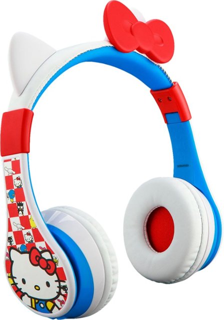 Front Zoom. eKids - Hello Kitty Bluetooth Wireless Headphones - red.