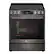 Front. LG - 6.3 Cu. Ft. Smart Slide-In Electric True Convection Range with EasyClean and Air Fry - PrintProof Black Stainless Steel.