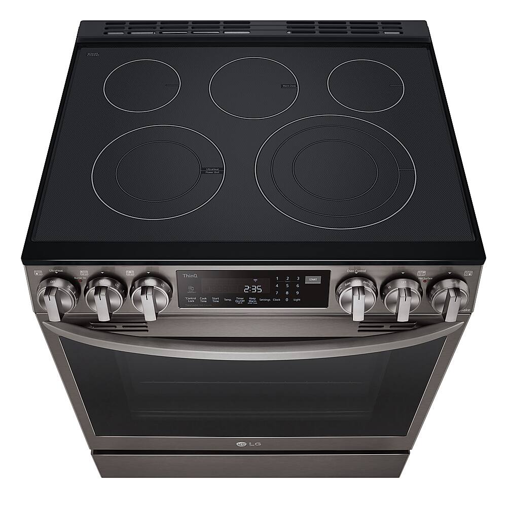 Alt View 25. LG - 6.3 Cu. Ft. Smart Slide-In Electric True Convection Range with EasyClean and Air Fry - PrintProof Black Stainless Steel.
