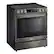 Left. LG - 6.3 Cu. Ft. Smart Slide-In Electric True Convection Range with EasyClean and Air Fry - PrintProof Black Stainless Steel.