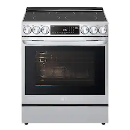 LG - 6.3 Cu. Ft. Smart Slide-In Electric True Convection Range with EasyClean and Air Fry - Stainless Steel