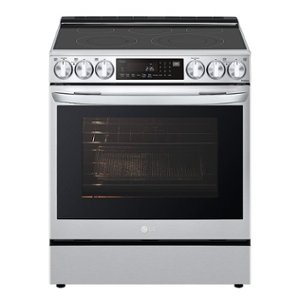 LG - 6.3 Cu. Ft. Smart Slide-In Electric True Convection Range with EasyClean and Air Fry - Stainless Steel