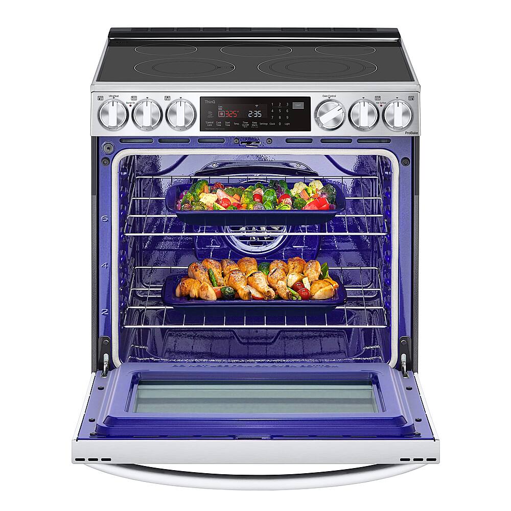 Alt View 31. LG - 6.3 Cu. Ft. Smart Slide-In Electric True Convection Range with EasyClean and Air Fry - PrintProof Stainless Steel.