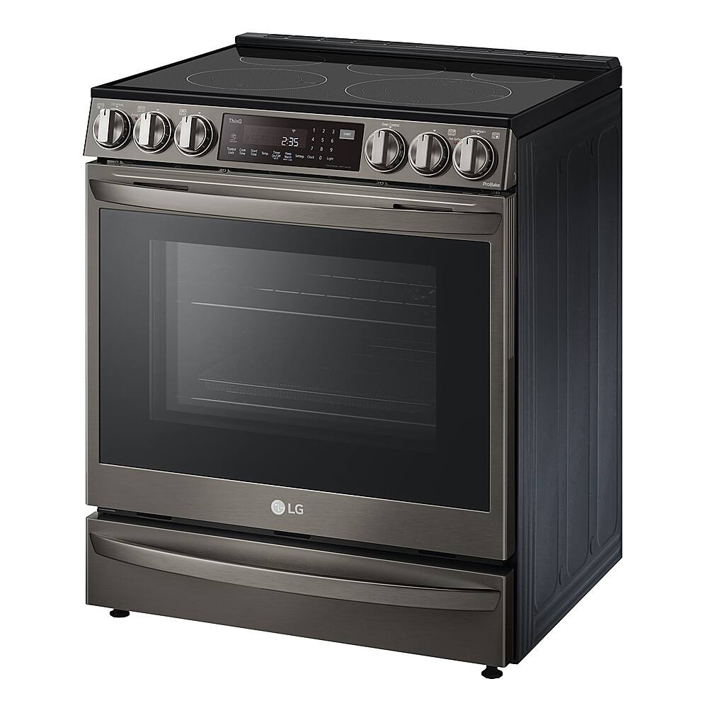 Alt View 15. LG - 6.3 Cu. Ft. Smart Slide-In True Convection Range with EasyClean and Air Sous Vide - PrintProof Black Stainless Steel.