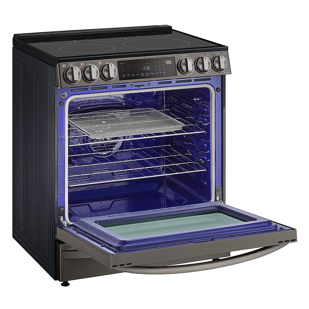 Alt View 16. LG - 6.3 Cu. Ft. Smart Slide-In True Convection Range with EasyClean and Air Sous Vide - PrintProof Black Stainless Steel.