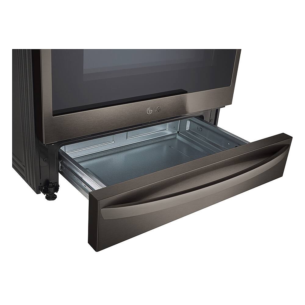 Alt View 19. LG - 6.3 Cu. Ft. Smart Slide-In True Convection Range with EasyClean and Air Sous Vide - PrintProof Black Stainless Steel.