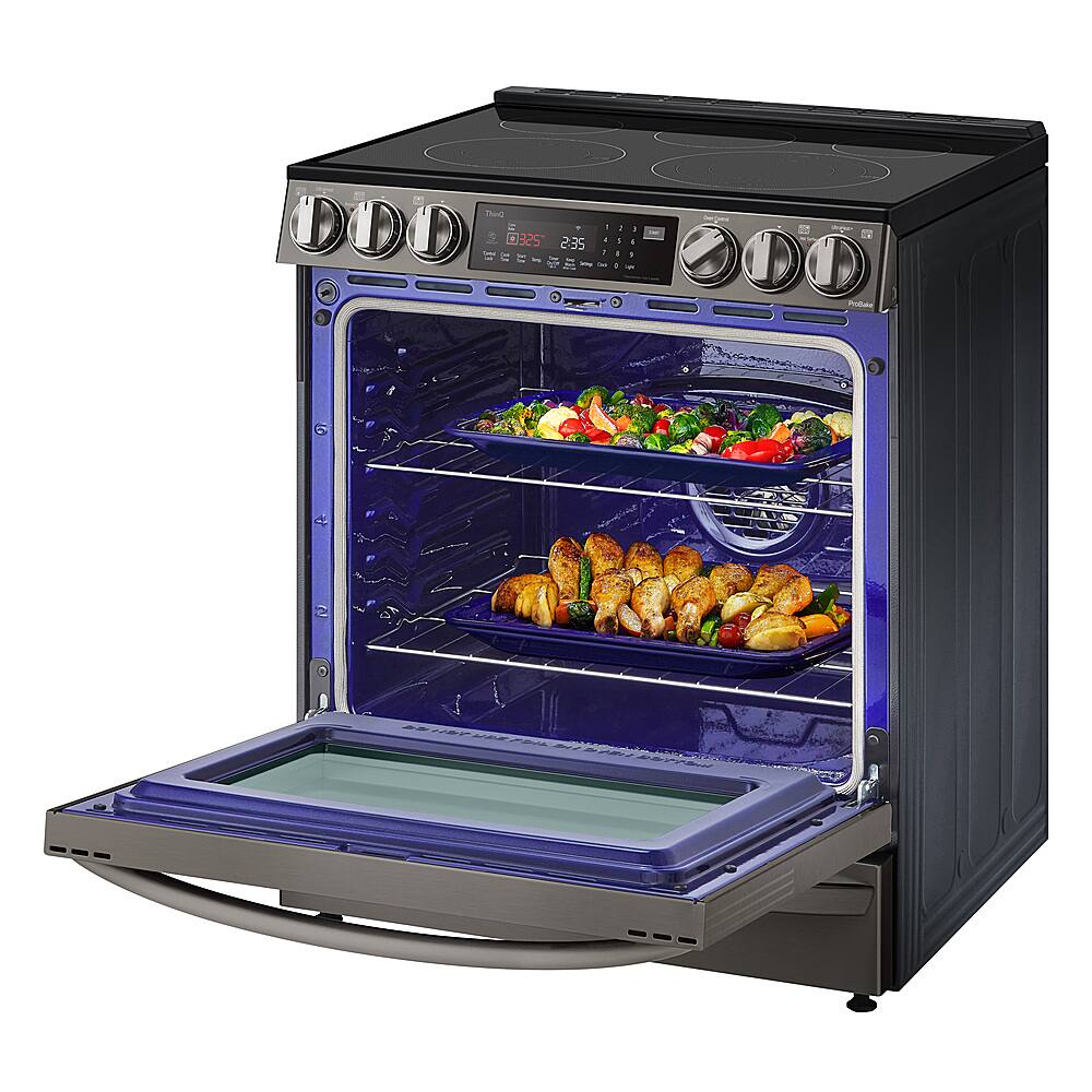 Alt View 22. LG - 6.3 Cu. Ft. Smart Slide-In True Convection Range with EasyClean and Air Sous Vide - PrintProof Black Stainless Steel.