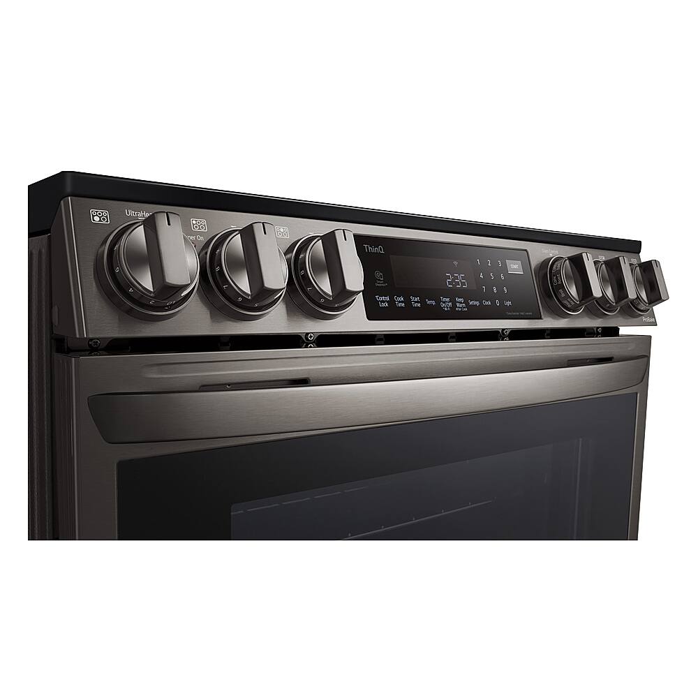 Alt View 25. LG - 6.3 Cu. Ft. Smart Slide-In True Convection Range with EasyClean and Air Sous Vide - PrintProof Black Stainless Steel.