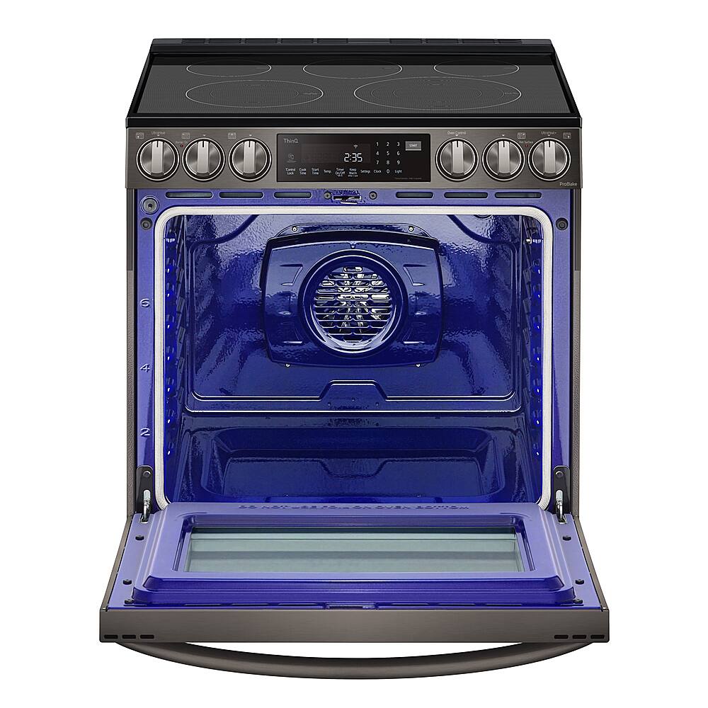 Alt View 29. LG - 6.3 Cu. Ft. Smart Slide-In True Convection Range with EasyClean and Air Sous Vide - PrintProof Black Stainless Steel.