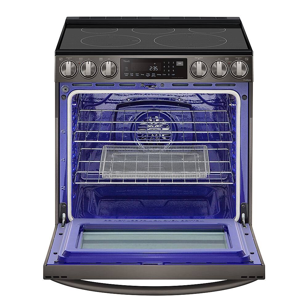 Alt View 32. LG - 6.3 Cu. Ft. Smart Slide-In True Convection Range with EasyClean and Air Sous Vide - PrintProof Black Stainless Steel.