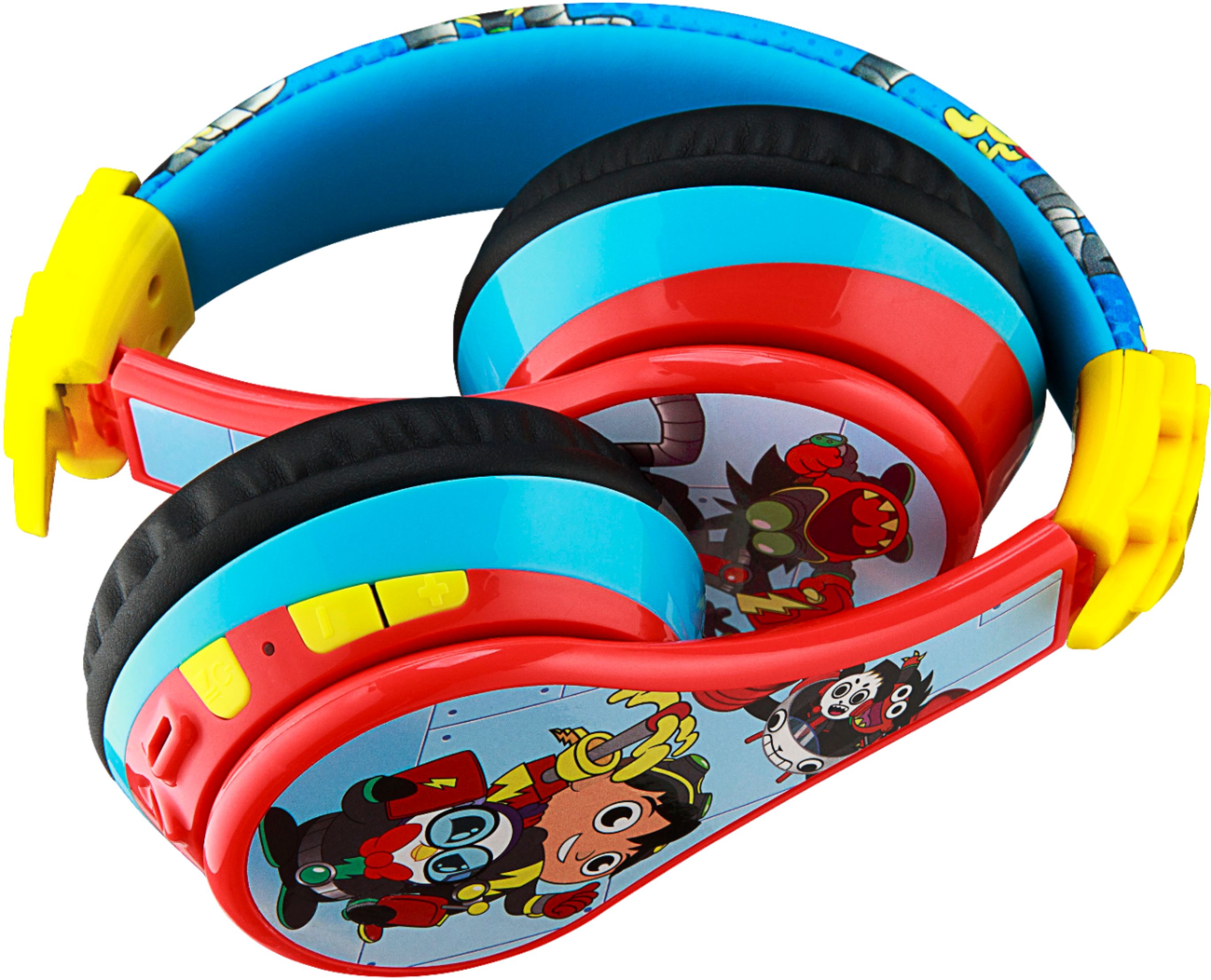 eKids Ryans World - Auriculares Bluetooth para niños, auriculares  inalámbricos con micrófono, incluye cable auxiliar, reducción de volumen  para niños