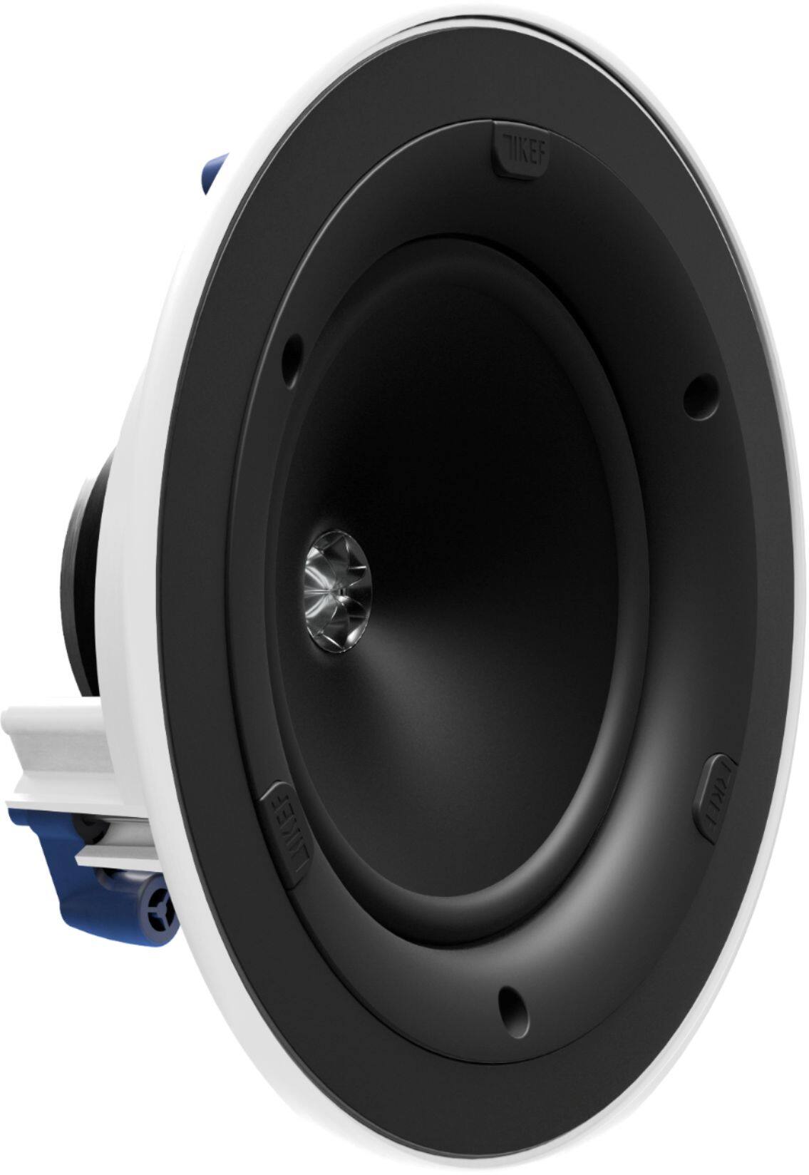 Angle. KEF - Ci160MR UNI-Q 6.5" Round In-Ceiling Speaker  Pair - Black.