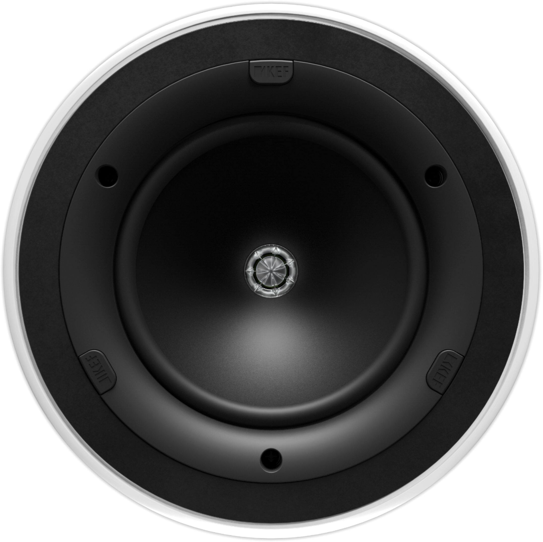 Front. KEF - Ci200MR UNI-Q 8" Round In-Ceiling Speaker Pair - Black.