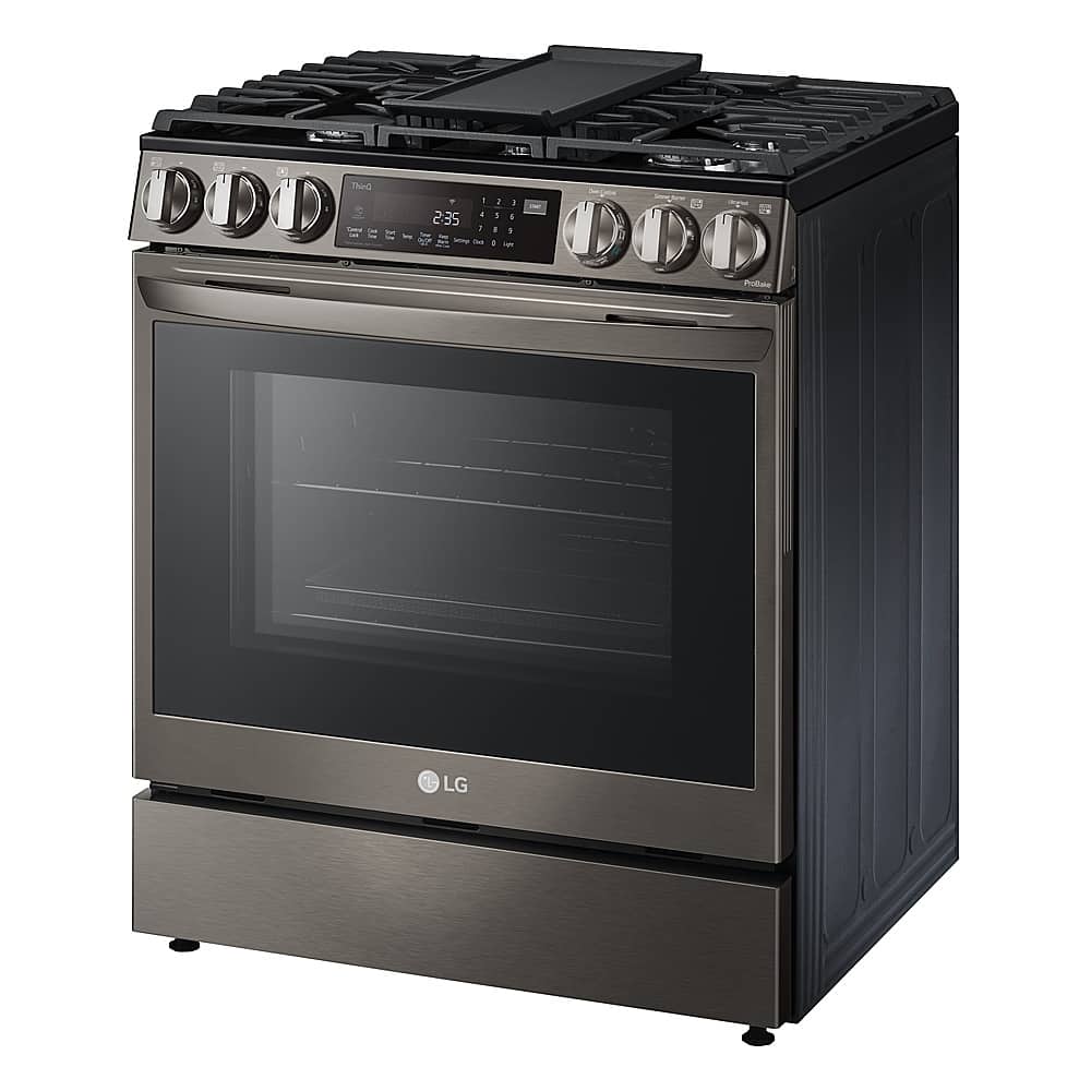 Alt View 14. LG - 6.3 Cu. Ft. Smart Slide-In Gas True Convection Range with EasyClean and Air Fry - PrintProof Black Stainless Steel.