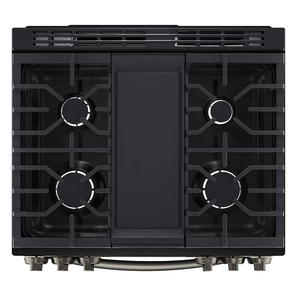 Alt View 19. LG - 6.3 Cu. Ft. Smart Slide-In Gas True Convection Range with EasyClean and Air Fry - PrintProof Black Stainless Steel.