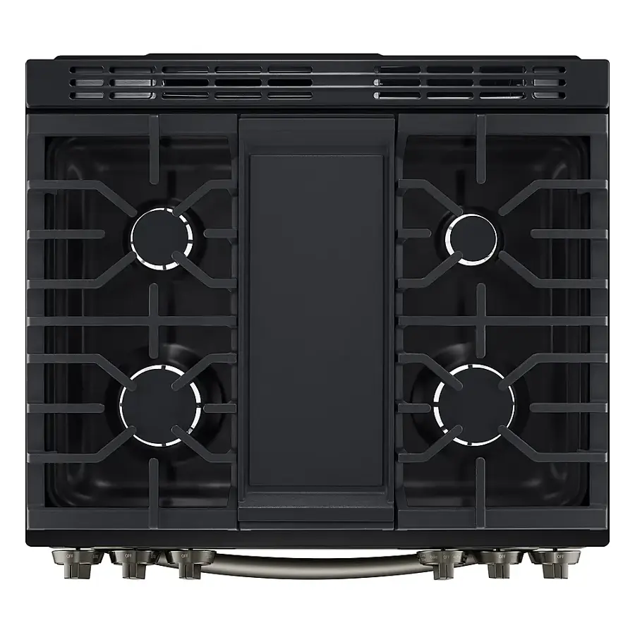Alt View 19. LG - 6.3 Cu. Ft. Smart Slide-In Gas True Convection Range with EasyClean and Air Fry - PrintProof Black Stainless Steel.