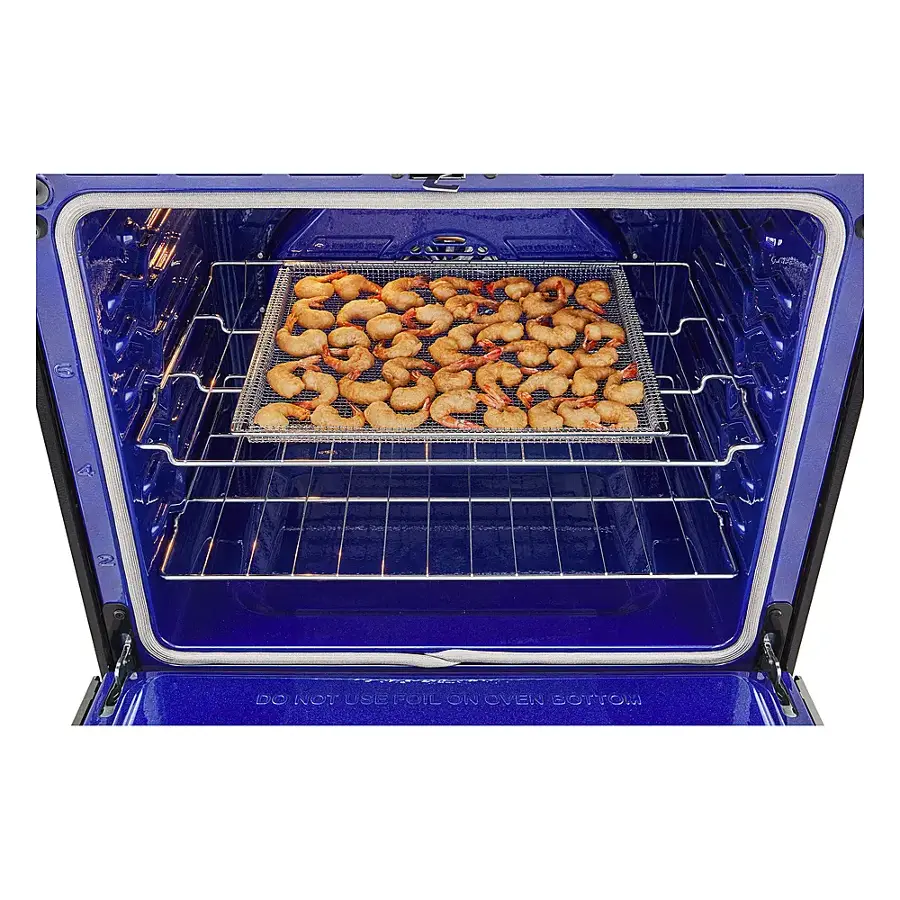 Alt View 32. LG - 6.3 Cu. Ft. Smart Slide-In Gas True Convection Range with EasyClean and Air Fry - PrintProof Black Stainless Steel.