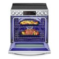 Alt View Zoom 12. LG - 6.3 cu ft Electric Slide In Range with InstaView, Air Fry,Air Sou-Vide, ProBake Convection, and Smart WiFi Enabled - Stainless steel.