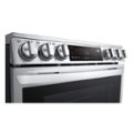 Left Zoom. LG - 6.3 cu ft Electric Slide In Range with InstaView, Air Fry,Air Sou-Vide, ProBake Convection, and Smart WiFi Enabled - Stainless steel.